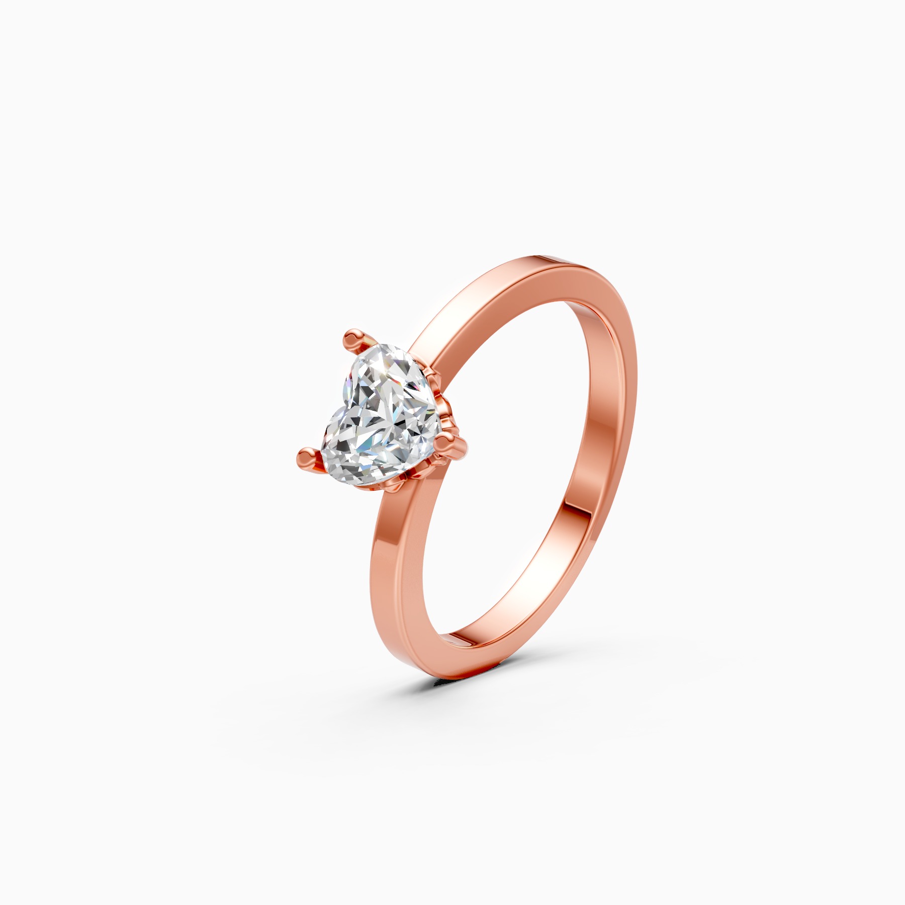 Heart Shape Solitaire Diamond Ring